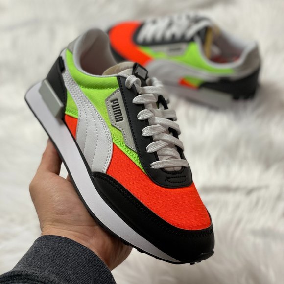 Puma Shoes Puma Future Rider Pop Womens Athletic Shoe Black Grey Green New Multi Poshmark
